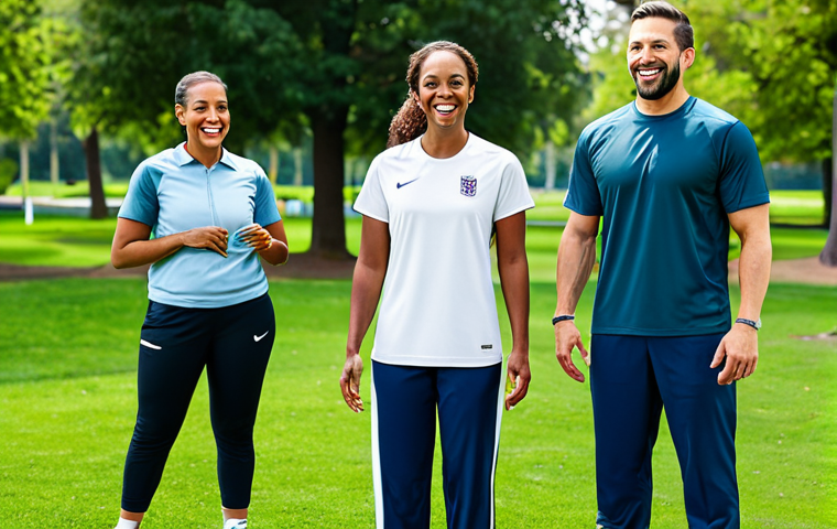 **
A professional recreational leader, fully clothed in modest athletic wear, leading a group of diverse individuals in a fun outdoor game. Background: a sunny park with trees and green grass. Safe for work, appropriate content, family-friendly, perfect anatomy, natural proportions, professional photography.
**