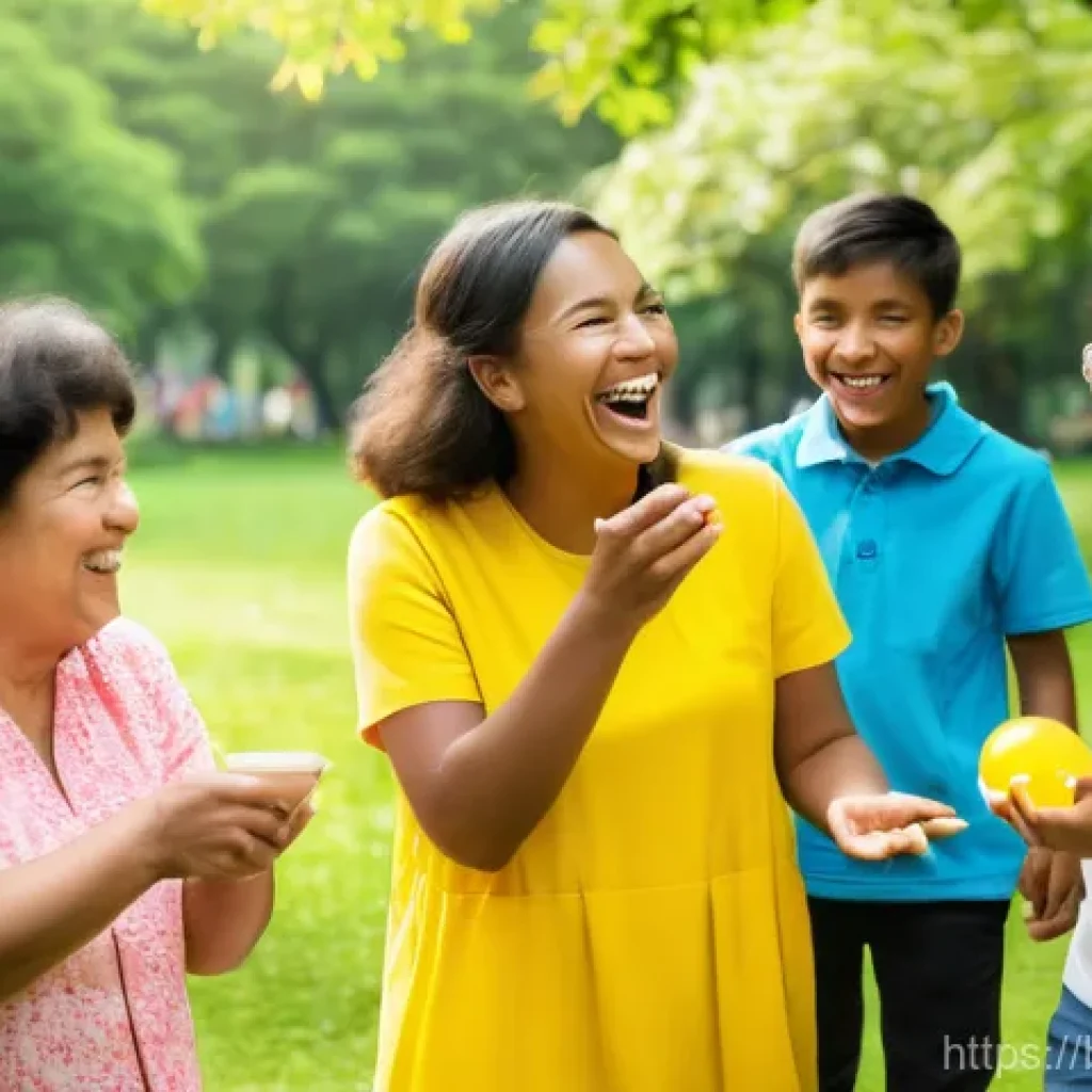 레크리에이션 지도자 필수 중점 과목 - **Prompt:** A vibrant and inclusive community event taking place outdoors in a beautifully maintaine...
