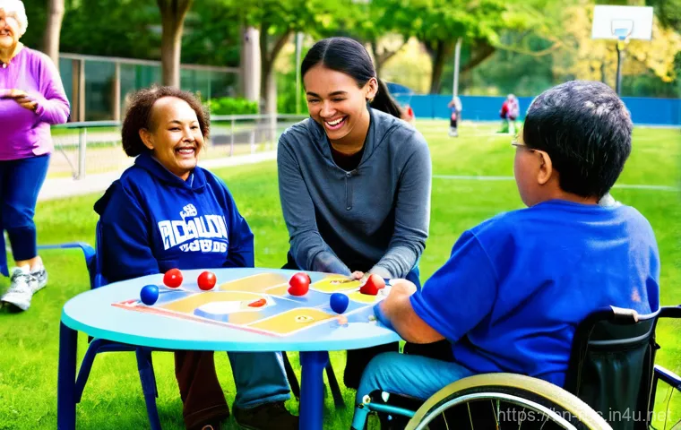 레크리에이션 지도자 직무 수행 가이드 - **Prompt Title: Virtual Fitness and Connection**
    **Image Prompt:** A diverse group of individual...