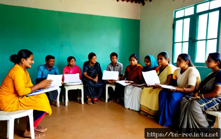 레크리에이션 활동 기록 및 보고 방법 - Photorealistic community recreation session in Bangladesh, a cheerful activity facilitator observing...
